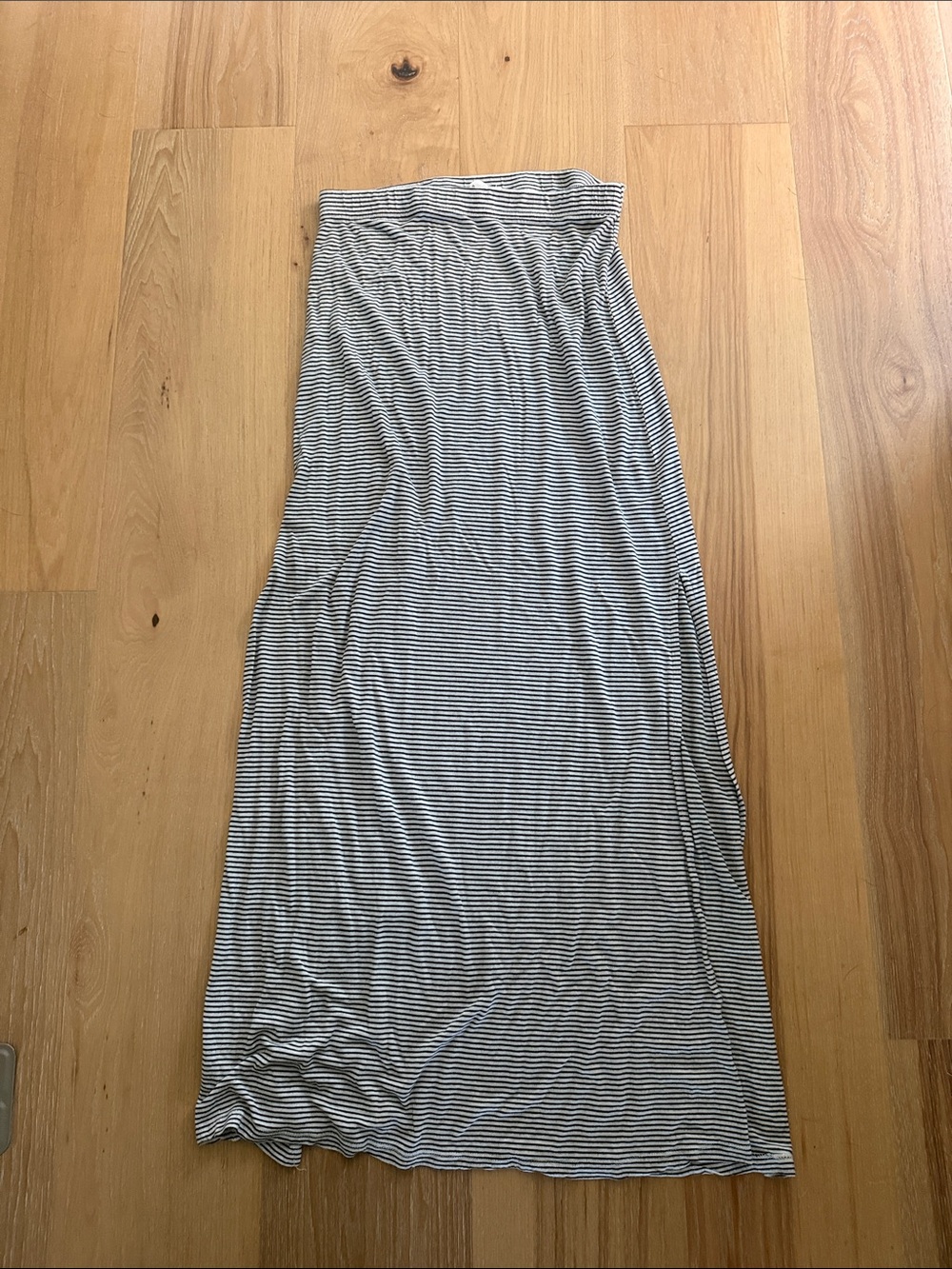 Garage Women's Striped Maxi Skirt - Black and White M